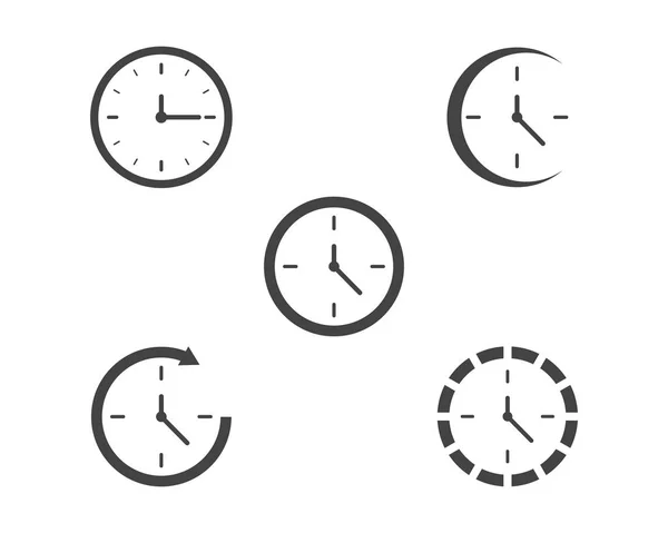 Icono del reloj vector ilustración plana — Archivo Imágenes Vectoriales