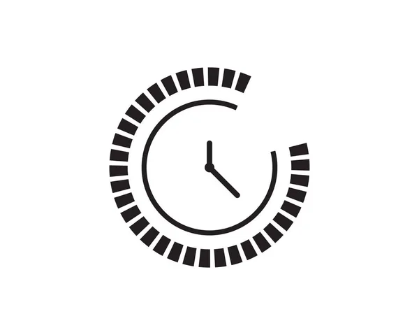 Icône d'horloge vectoriel Illustration Design — Image vectorielle