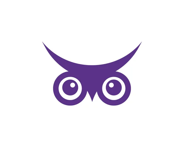 Búho pájaro ilustración logotipo plantilla — Archivo Imágenes Vectoriales