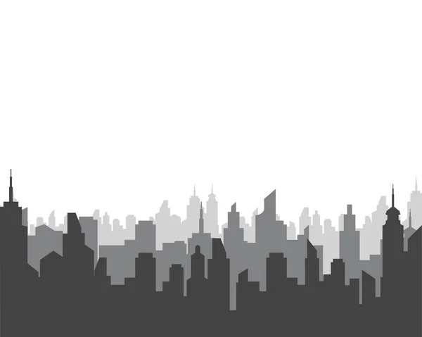 Ciudad skyline vector ilustración — Archivo Imágenes Vectoriales