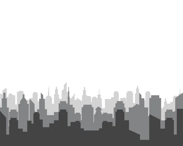 Ciudad skyline vector ilustración — Archivo Imágenes Vectoriales