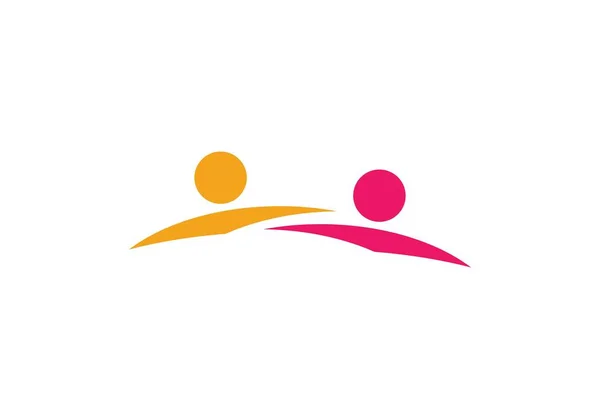 Modèle de logo pour l'adoption et les soins communautaires — Image vectorielle