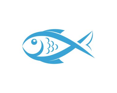 balık simgesi vektör illüstrasyonu