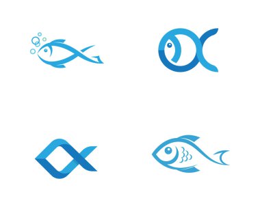 balık simgesi vektör illüstrasyonu