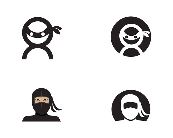 Illustration vectorielle icône Ninja — Image vectorielle
