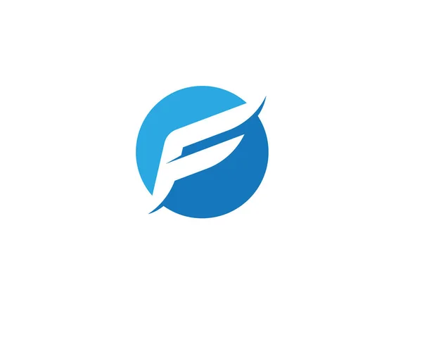 F brevmall Wing logotyp — Stock vektor