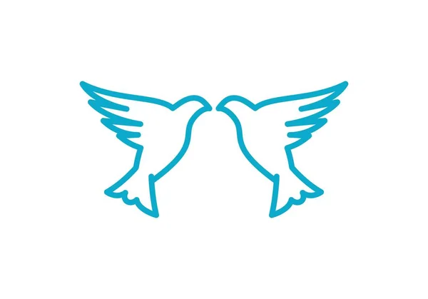 Шаблон логотипа Dove — стоковый вектор