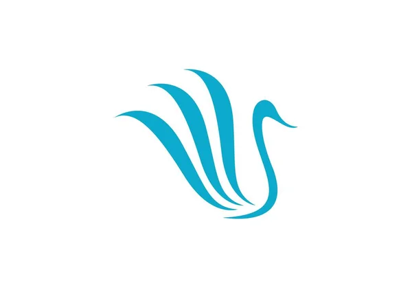 Plantilla logo Swan — Vector de stock