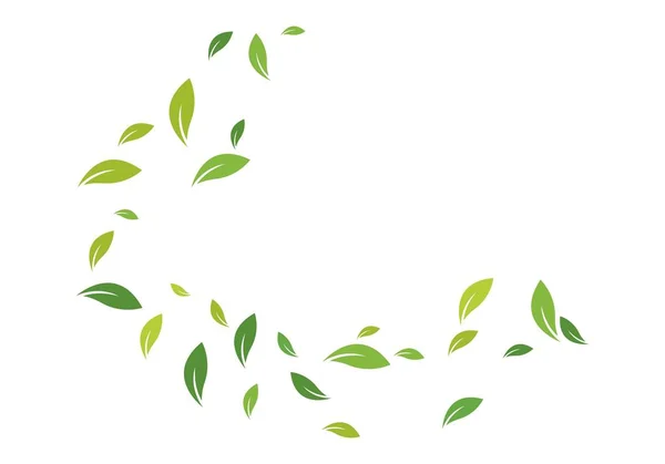 Groene blad ecologie natuur element — Stockvector