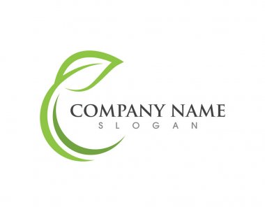 Yaprak ekoloji doğa Logo şablonu