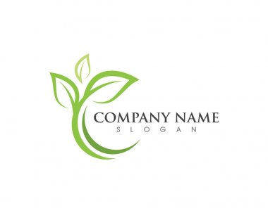 Yaprak ekoloji doğa Logo şablonu