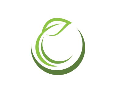 Yaprak ekoloji doğa Logo şablonu