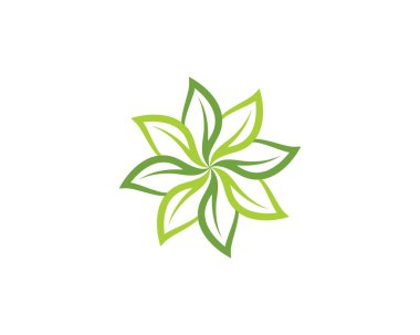 Yaprak ekoloji doğa Logo şablonu