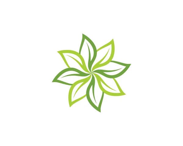 Folha ecologia natureza logotipo modelo — Vetor de Stock
