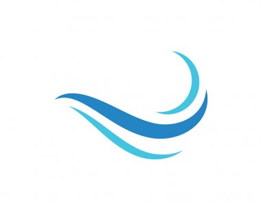 Dalga su vektör çizim tasarım Logo şablonu