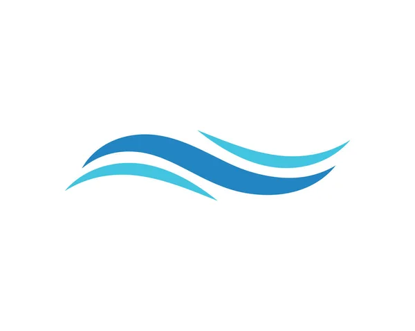 Vodní Vlny Logo Šablona Vektorová Ilustrace Design — Stockový vektor