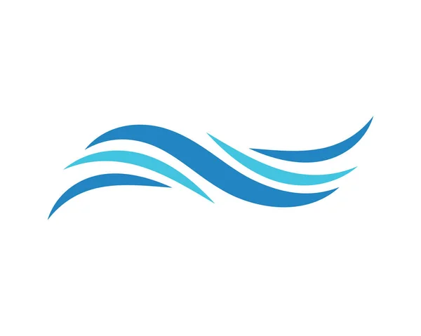 Woda Fala Logo Szablon Wektor Ilustracja Projektu — Wektor stockowy