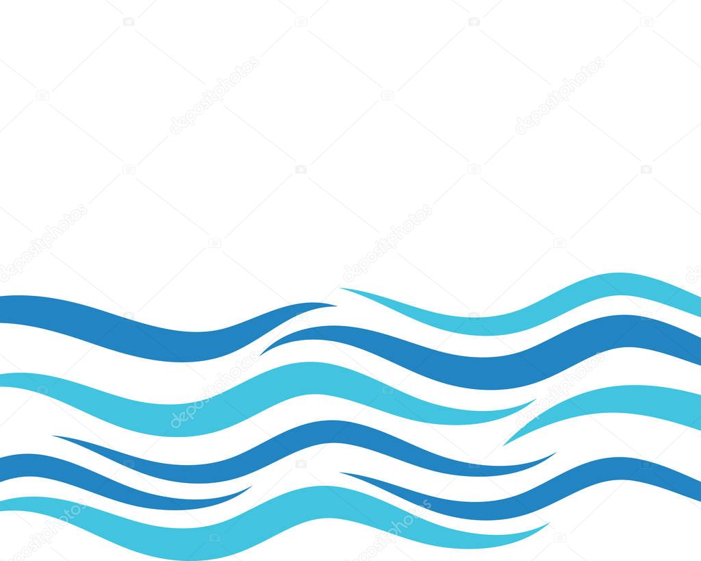 Water wave vector illustration design