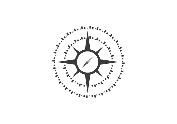 Шаблон логотипа компаса — стоковый вектор
