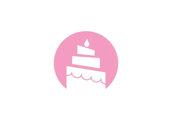 Kuchen Illustration Logo Vektor — Stockvektor