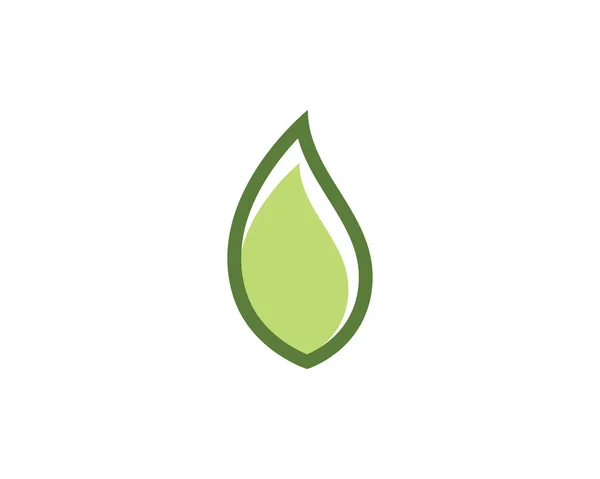 Naturaleza de la ecología de la hoja Logo Template — Vector de stock