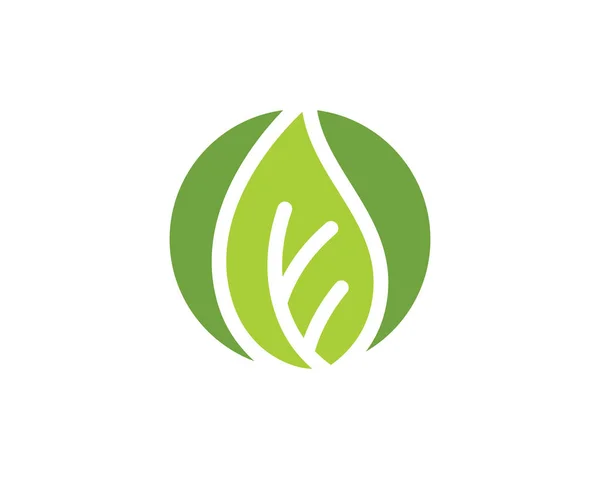 Φύλλα φύση οικολογία πρότυπο λογότυπο — Διανυσματικό Αρχείο