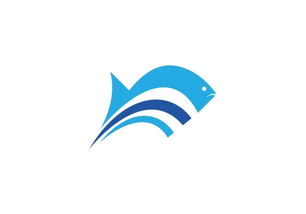 Fisch-Logo-Vorlage — Stockvektor