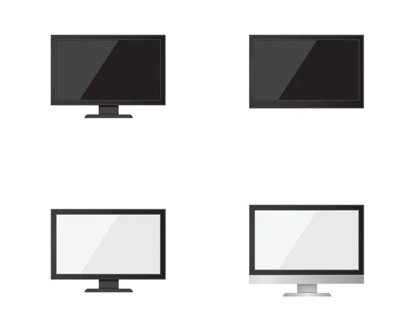 TV, LCD, LED, monitor icona vettoriale — Vettoriale Stock