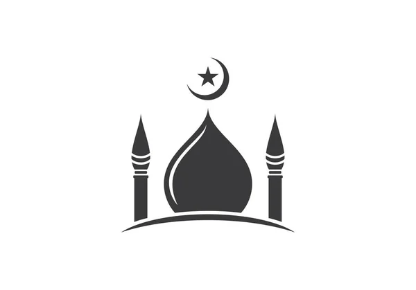 Mesquita islâmica logotipo vetor —  Vetores de Stock
