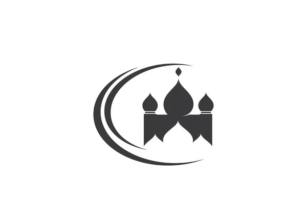 Logotipo de la mezquita islámica vector — Vector de stock