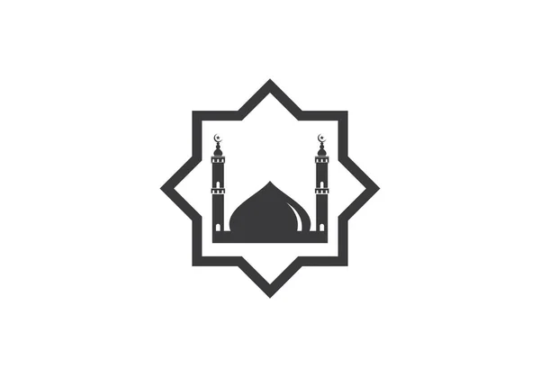 Islamic mosque logo vector — Stock Vector