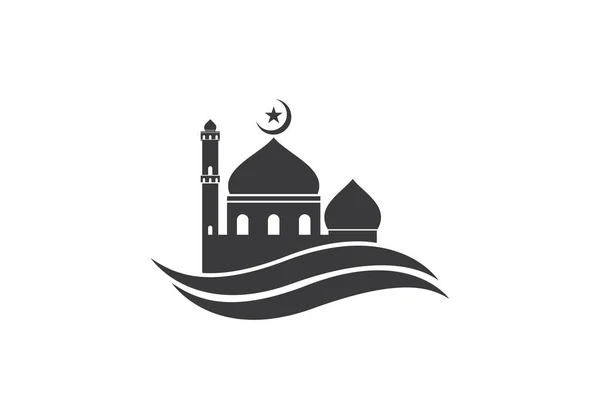 イスラムのモスク ロゴ ベクトル — ストックベクタ