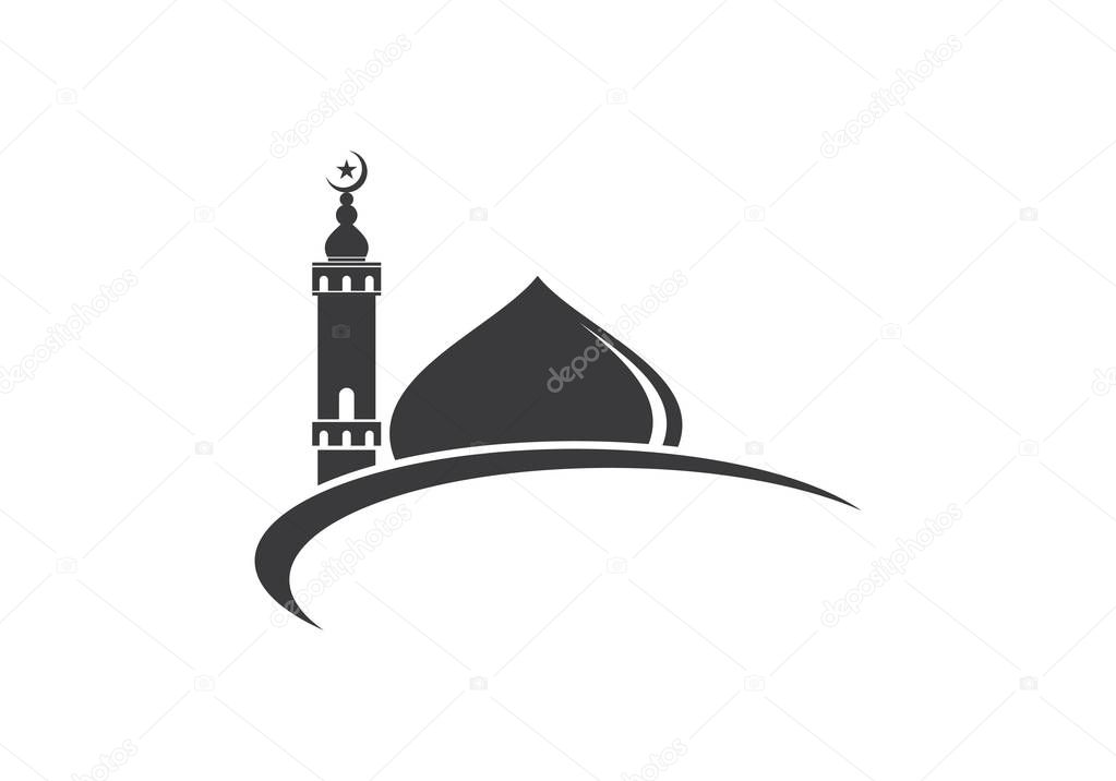 vectoriel logo mosquée islamique  Image vectorielle 