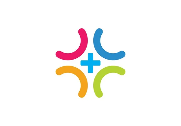 Templat logo medis kesehatan - Stok Vektor