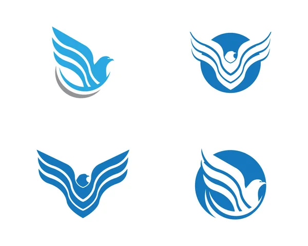Φτερό γεράκι λογότυπο πρότυπο — Διανυσματικό Αρχείο