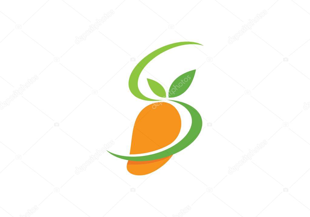 Mango vector logo. Mango icon