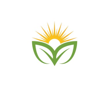 Yaprak ekoloji doğa Logo şablonu