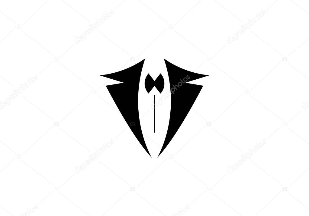 Tuxedo logo template vector icon illustration design