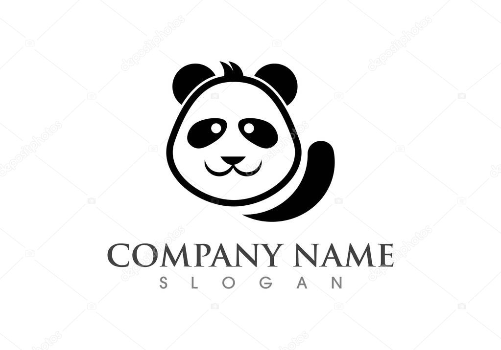 Panda logo template vector illustration
