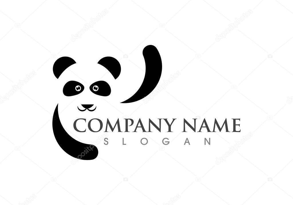 Panda logo template vector illustration