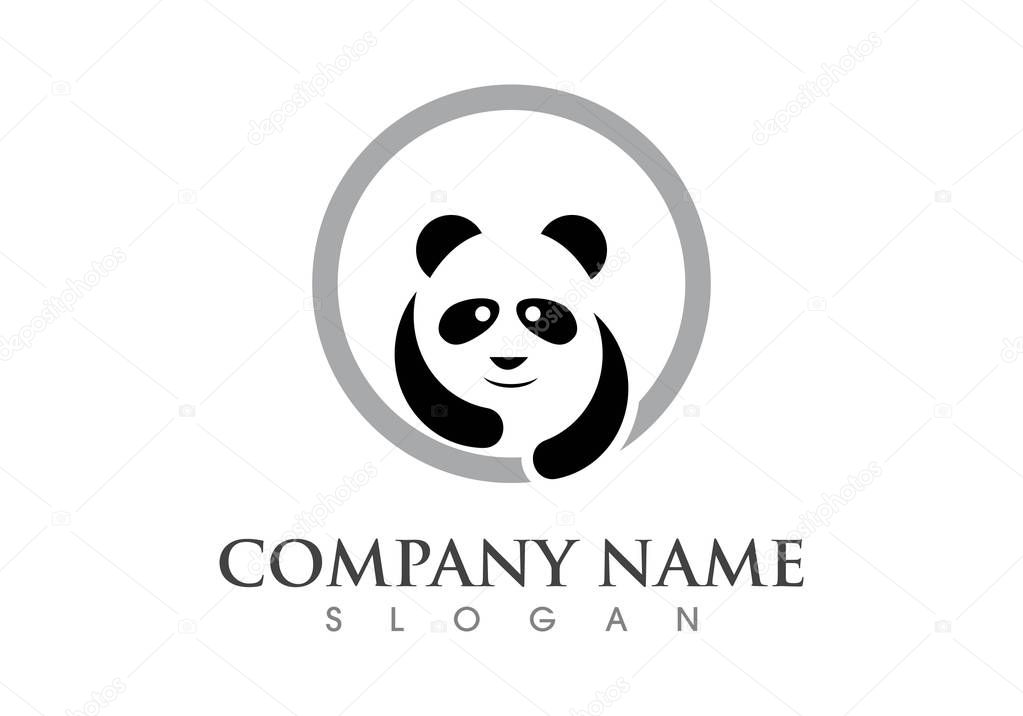 Panda logo template vector illustration