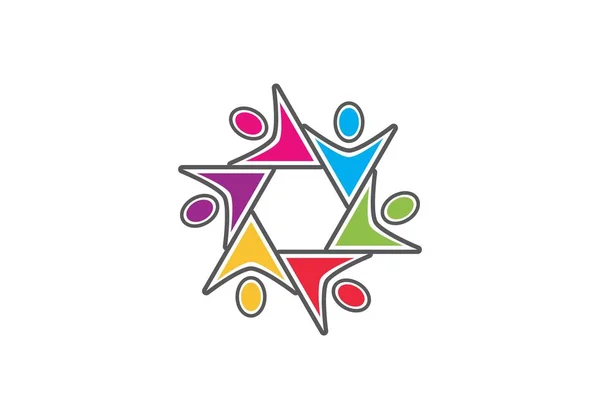 Adoption und Community Care Logo-Vorlage — Stockvektor
