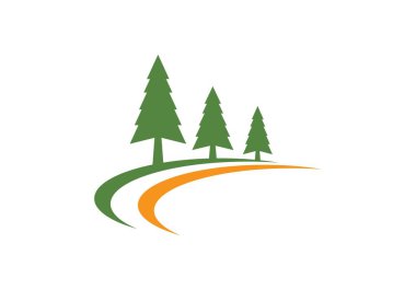 Sedir ağacı Logo şablonu