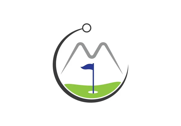 Golf logó sablon — Stock Vector