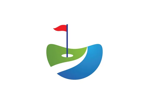 Modèle de logo de golf — Image vectorielle