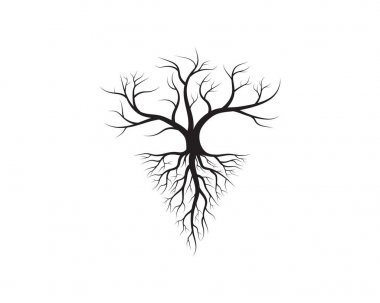 Ağaç kutsal kişilerin resmi logo şablonu vektör