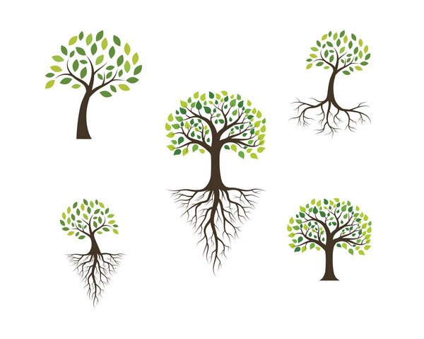 Tree icon logo template vector