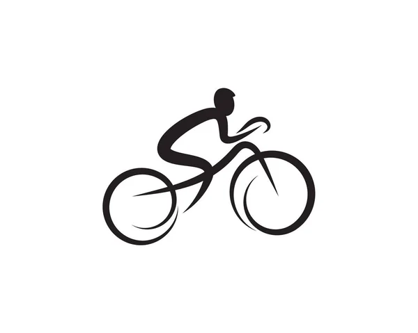 Modèle de conception icône logo vélo — Image vectorielle