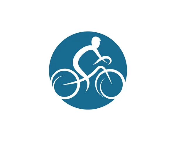 자전거 로고 아이콘 디자인 서식 파일 — 스톡 벡터