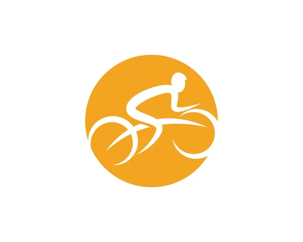 Modèle de conception icône logo vélo — Image vectorielle
